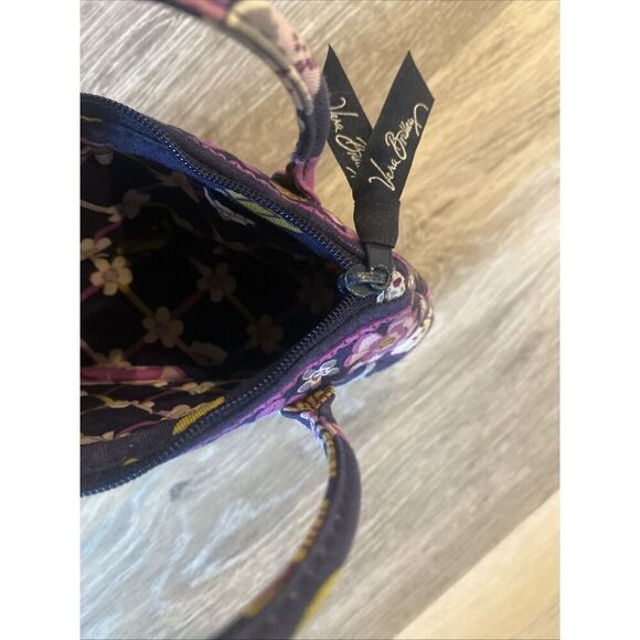 VERA BRADLEY MINI PURSE W/ HANDLES  PURPLE FLORAL NIGHTINGALE - Picture 5 of 7